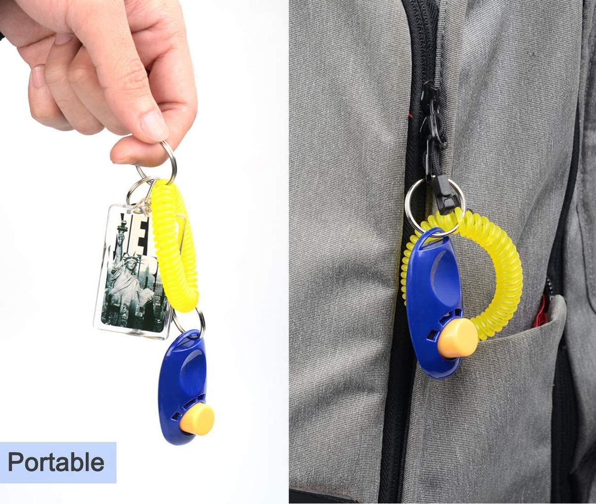 7-Pack Training Clickers with Wrist Straps