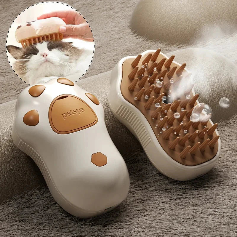 Electric Steam Brush – 3-in-1 Grooming Comb with W