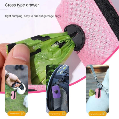 Compact Mesh Waste Bag Holder for Dog Walks