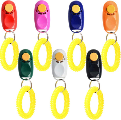 7-Pack Training Clickers with Wrist Straps