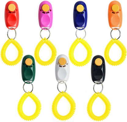 7-Pack Training Clickers with Wrist Straps