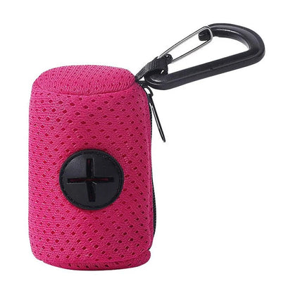 Compact Mesh Waste Bag Holder for Dog Walks