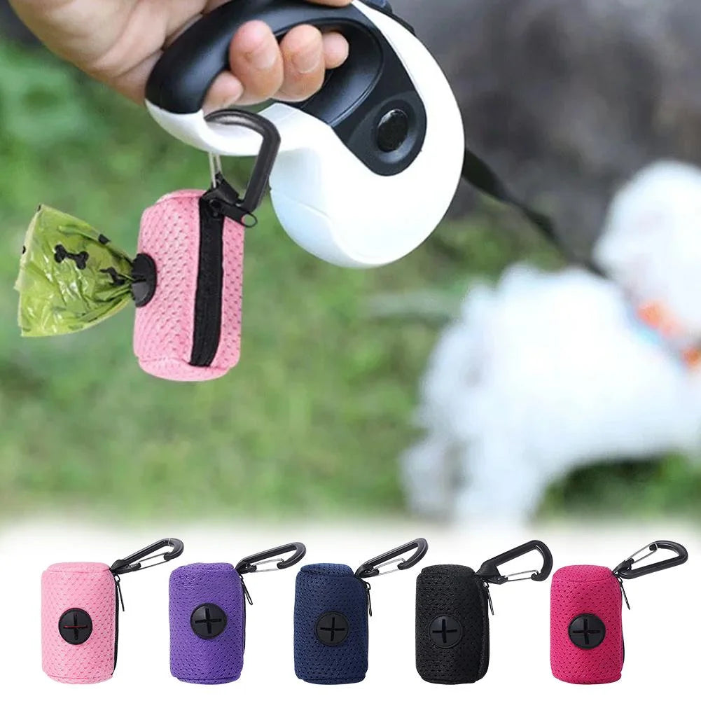 Compact Mesh Waste Bag Holder for Dog Walks