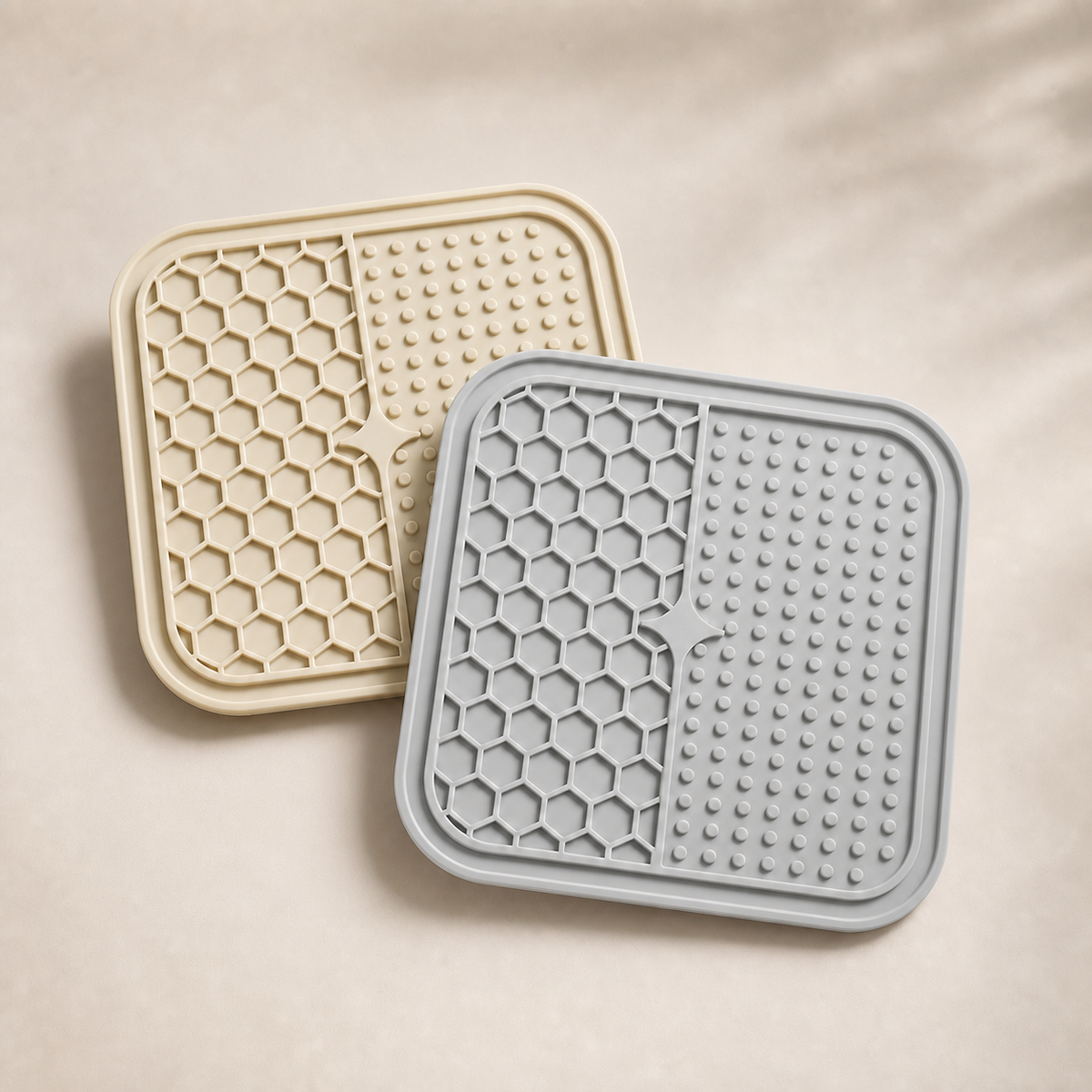 2-Pack Silicone Lick Mats for Dogs and Cats | Gray